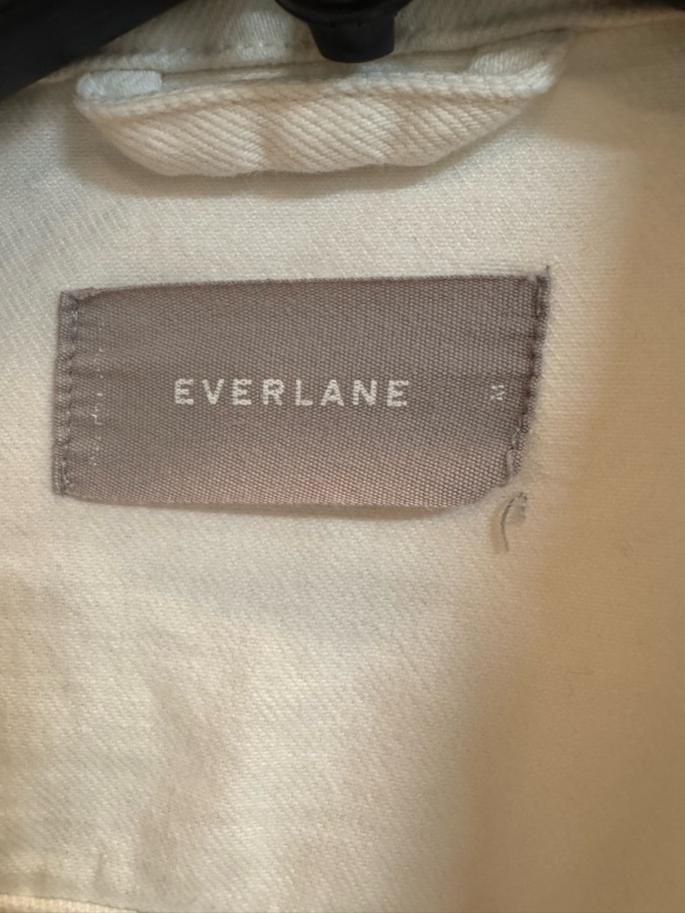 Everlane Off White Denim Jean Jacket Size M - Picture 3 of 8